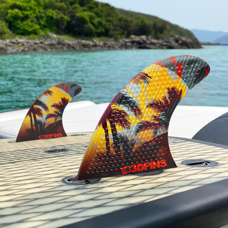 Surf Style Deluxe Set - Includes two sets of “Surf” style larger wake fins – Island Style