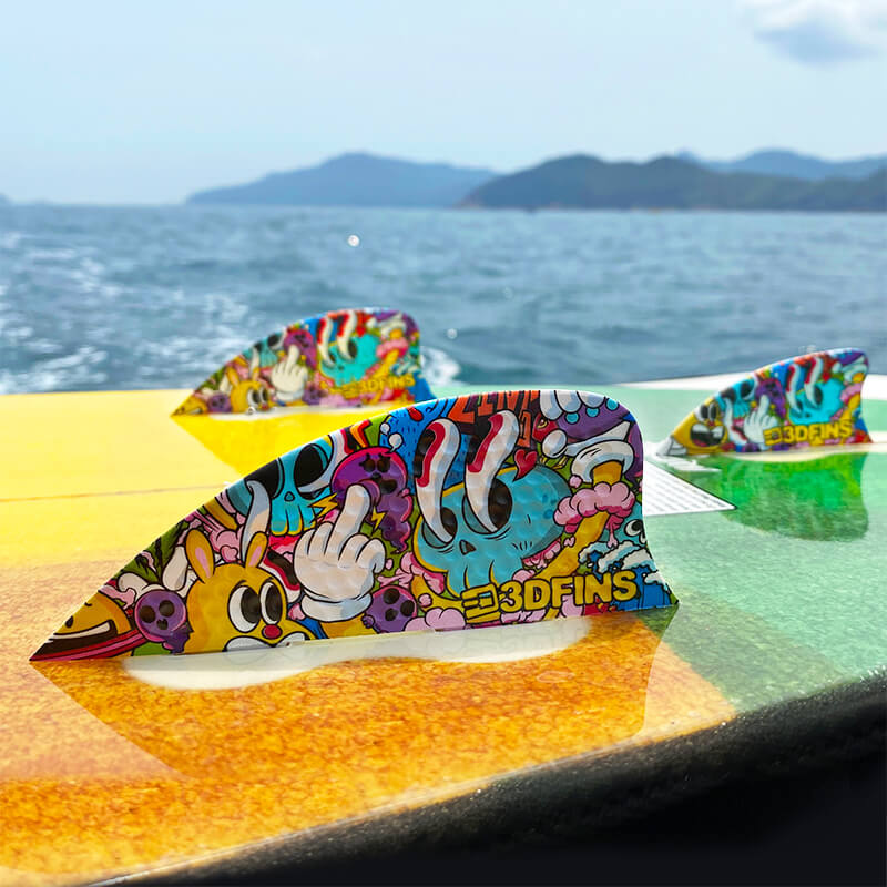 Switchblade Deluxe Set - Includes three sets of “Skim” style wake surfing fins – Wild Grom